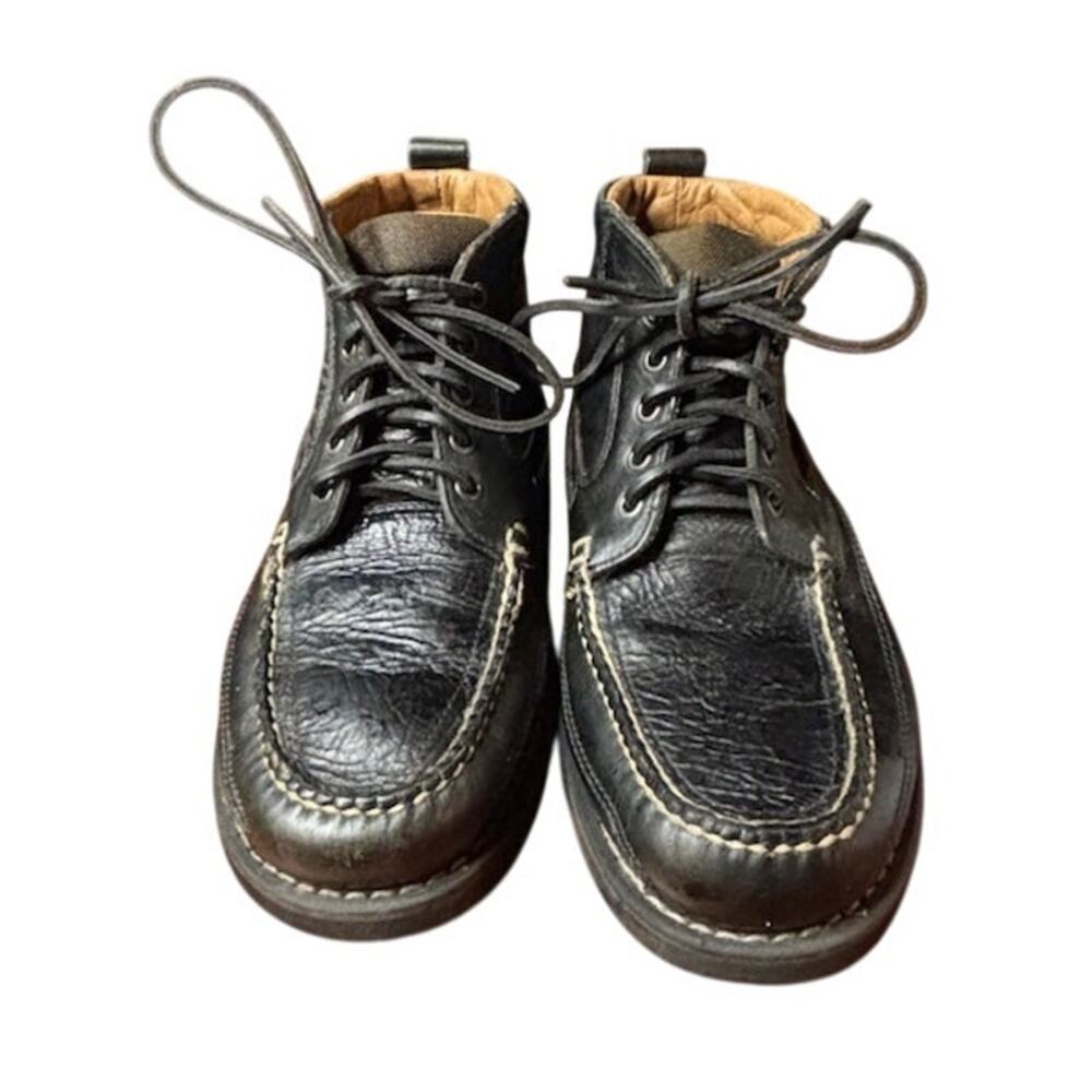 L. L. Bean Chukka Black Leather Boots Jackman Ranger Moccasin Men's Size 8.5 - Picture 2 of 13